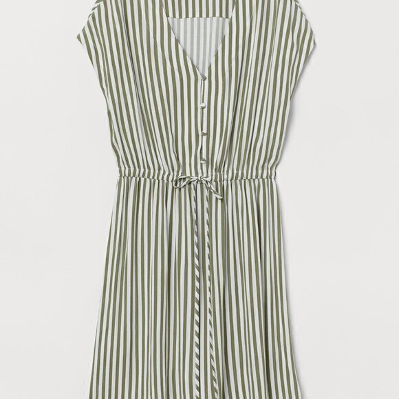 H&M Stripped Dress with a drawstring Size 10 RefY52 - Picture 9 of 9